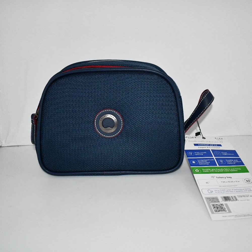 Delsey Paris Chatelet Air 2 Toiletry Kit in Navy #40167615002 NWT